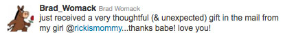 Bachelor Brad Womack tweets