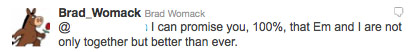 Bachelor Brad Womack tweets