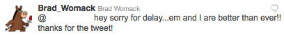 Bachelor Brad Womack tweets