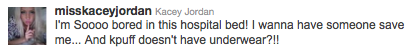 Kacey Jordan hospital post suicide twitter