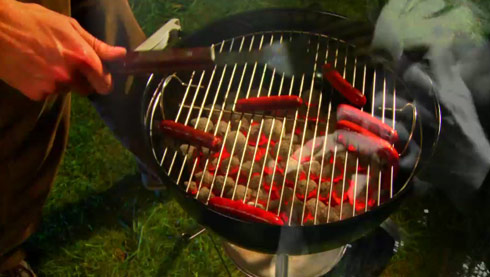 David Lynch grills hot dogs for Duran Duran