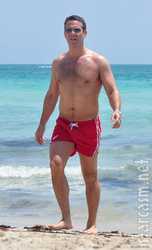 Andy Cohen shirtless PHOTOS - swim in Miami.