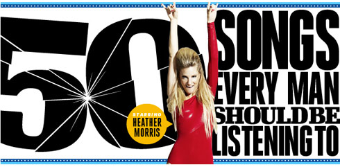 Glee's Heather Morris hosts Esquire Magazine's 50 Songs Every Man Should Be Listening To