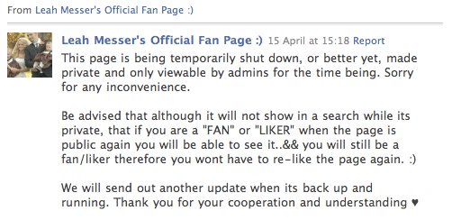 Leah Messer's official Facebook fan page shut down after Corey Simms divorce rumors