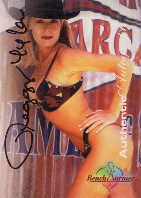 Peggy Tyler Bench Warmer bikini card from 1997