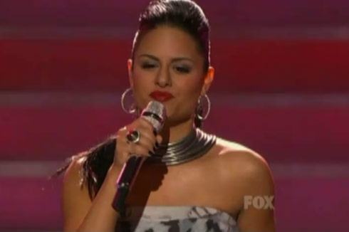 American idol's Pia Toscano showed she could rock with Tina Turner's "River Deep Mountain High"