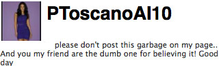 Pia Toscano dismisses New York Post old boyrfriend article via twitter