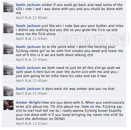 Seath Tayler lays into Amber Wright on Facebook