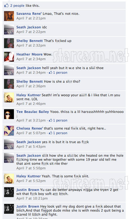 Seath Tyler Jackson Facebook posts call out Amber Wright