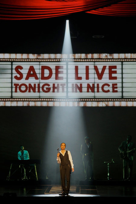Sade concert in Nice, France, opens Soldier of Love tour