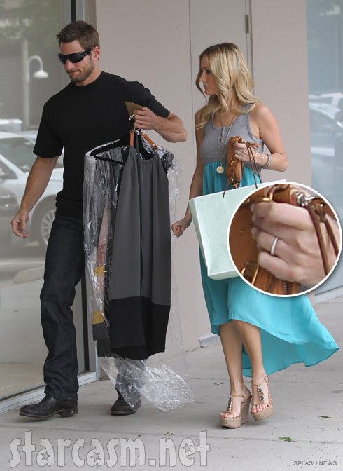 Emily Maynard with Brad Womack and wearing a ring in Austin, Texas April 30 2011