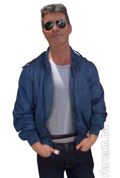 Simon Cowell in a Members Only jacket