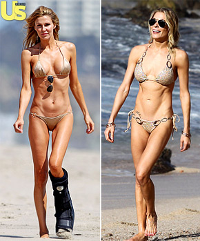 LeAnn Rimes and Brandi Glanville wear similar bikinis