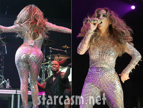 JLo stuns at Wango Tango in a webbed skin-tight costume