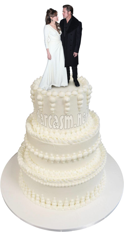 brad pitt and angelina jolie wedding cake