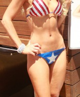 Gretchen Rossi wears a sexy American flag bikini to the Bare Pool Lounge 4th of July party