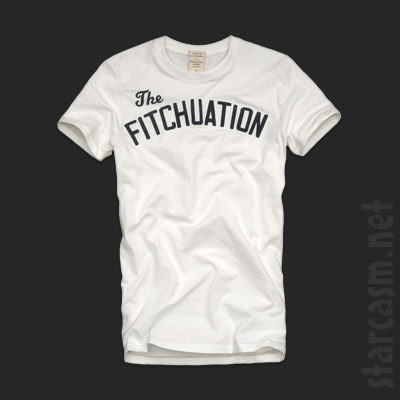 Abercrombie & Fitch's Jersey Shore themed shirt with The Fitchuation on the front