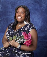 Glee Season 3 cast yearbook photo of Mercedes Jones played by Amber Riley