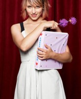 Glee Season 3 cast yearbook photo of Quinn Fabray played by Dianna Agron