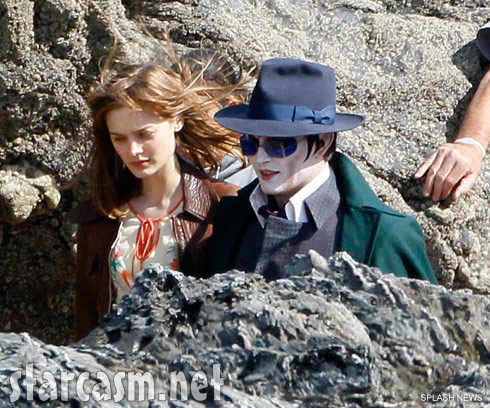 Johnny Depp as Barnabas Collins on the set of Dark Shadows