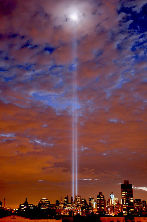 2011 Tribute in Light 9/11 memorial in New York City