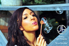 Teen Mom Farrah Abraham blows bubbles in a 2009 photo shoot
