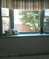 Photo of the bay window in Jenelle Evans' new dining room