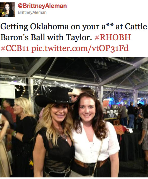 Brittney Aleman with Taylor Armstrong at the Cattle Barons Ball