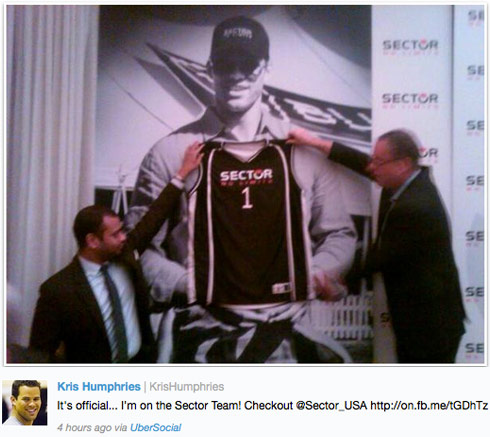 Kris Humphries announced as the new face of Sector No Limits watches