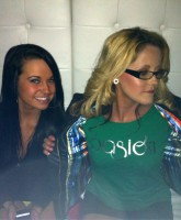 Jenelle Evans and roommate Hannah Inman at Rookie of the Year CD release party