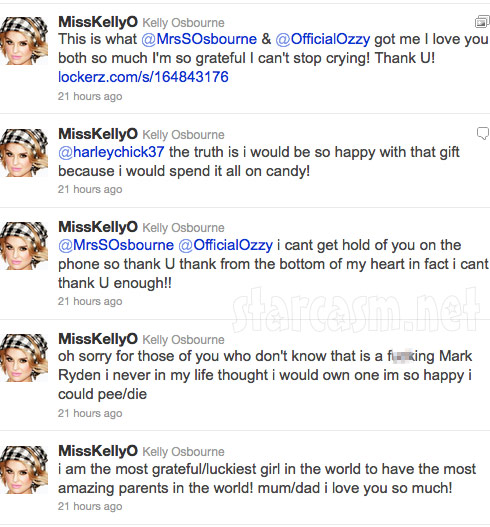 Kelly Osbourne tweets about receiving the Mark Ryden painting Saint Barbie from her parents