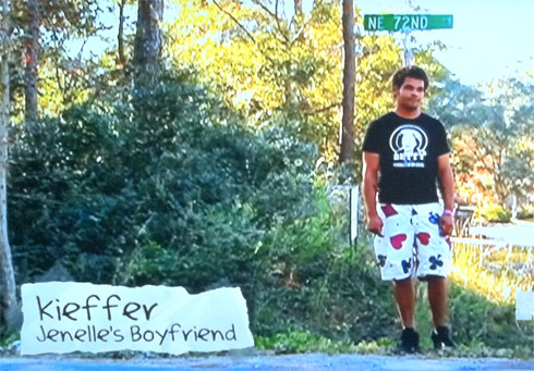 Teen Mom's Kieffer Delp wearing some poker shorts with card suits