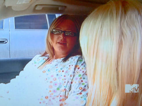 Teen Mom Leah Messer's mom Momma Dawn in colorful scrubs on the Season 2 Premiere