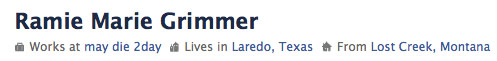Ramie Marie Grimmer changed her employer to "mat die 2day"