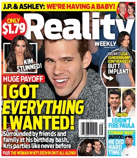 Reality Weekly February 27 2012 cover with Kris Humphries and Kim Kardashian