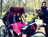 Jenelle Evans and boyfriend Gary Head go for a buggy ride in New York City