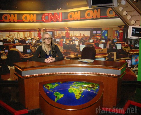 Maci Bookout as a CNN news anchor