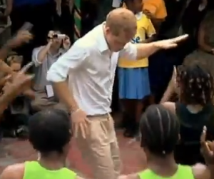Prince Harry shaking his hips