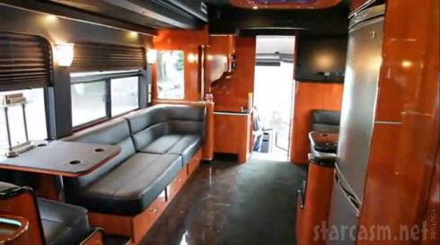 DJ Khaled tour bus interior photo before the fire
