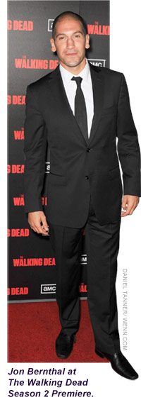Jon Bernthal, who plays Shane Walsh, in a tux at The Walking Dead Season 2 Premiere