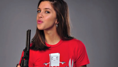 Lacey Faye Buchanan Snorg Tees model Gun