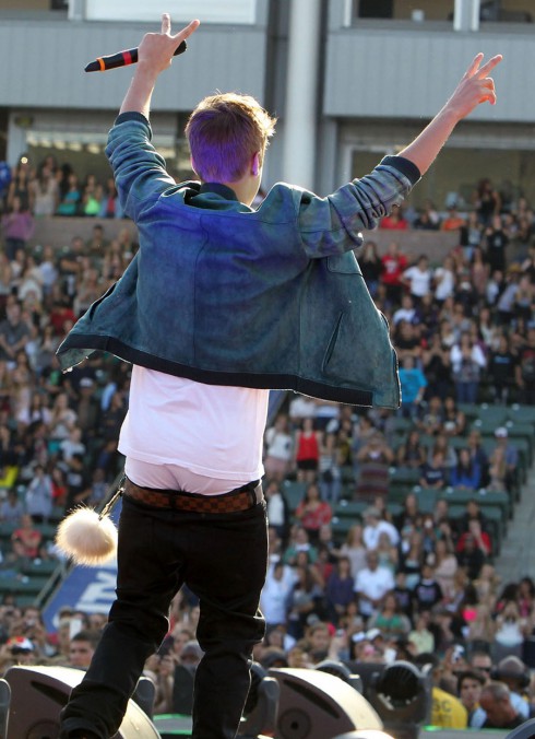Justin Bieber underwear Wango Tango 2012