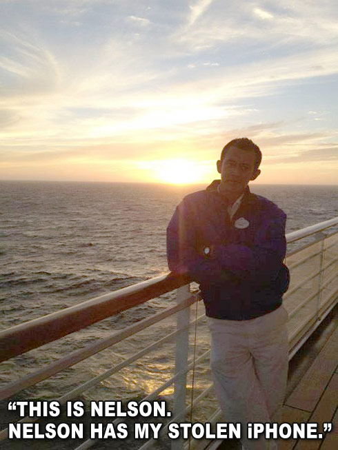 Katy McCaffrey posts photos from her iPhone stolen while on the Disney Wonder cruise ship