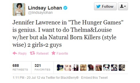 Lindsay Lohan tweet