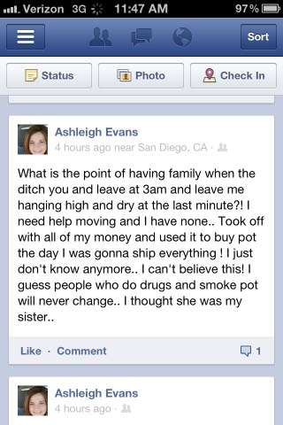 Jenelle Evans' sister Ashleigh Evans appears to accuse Jenelle of stealing money and buying pot