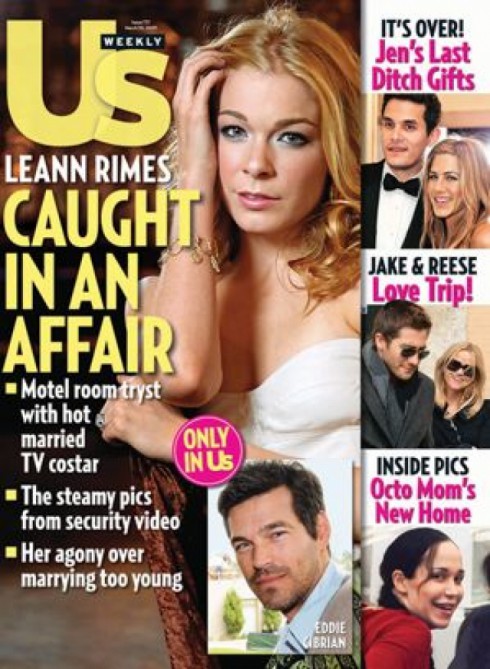 Us Weekly LeAnn Rimes caught in an affair with Eddie Cibrian cover March 2009
