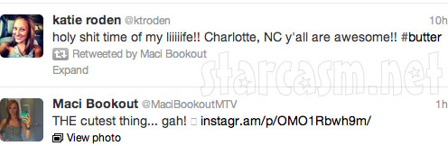 Maci Bookout tweets from her 21st birthday party at Butter NC 5