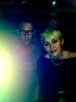 Miley Cyrus and hair dresser Chris McMillan after her haircut