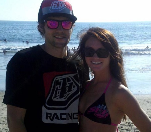 Ryan Edwards and Dalis Connell on the beach in California