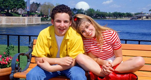 Ben Savage and Danielle Fishel as 'Boy Meets World' stars Corey and Topanga